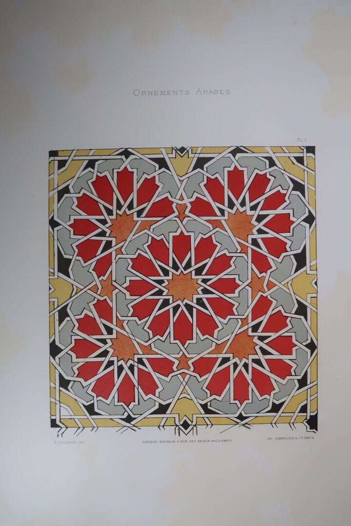 COLLINOT (E.) BEAUMONT (A. de) : - Ornements des Arabes - Recueil de Dessins po…
