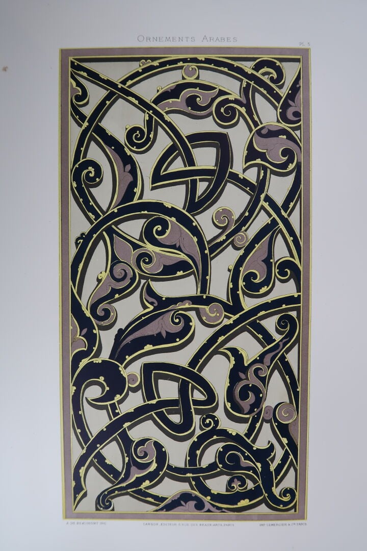 COLLINOT (E.) BEAUMONT (A. de) : - Ornements des Arabes - Recueil de Dessins po…