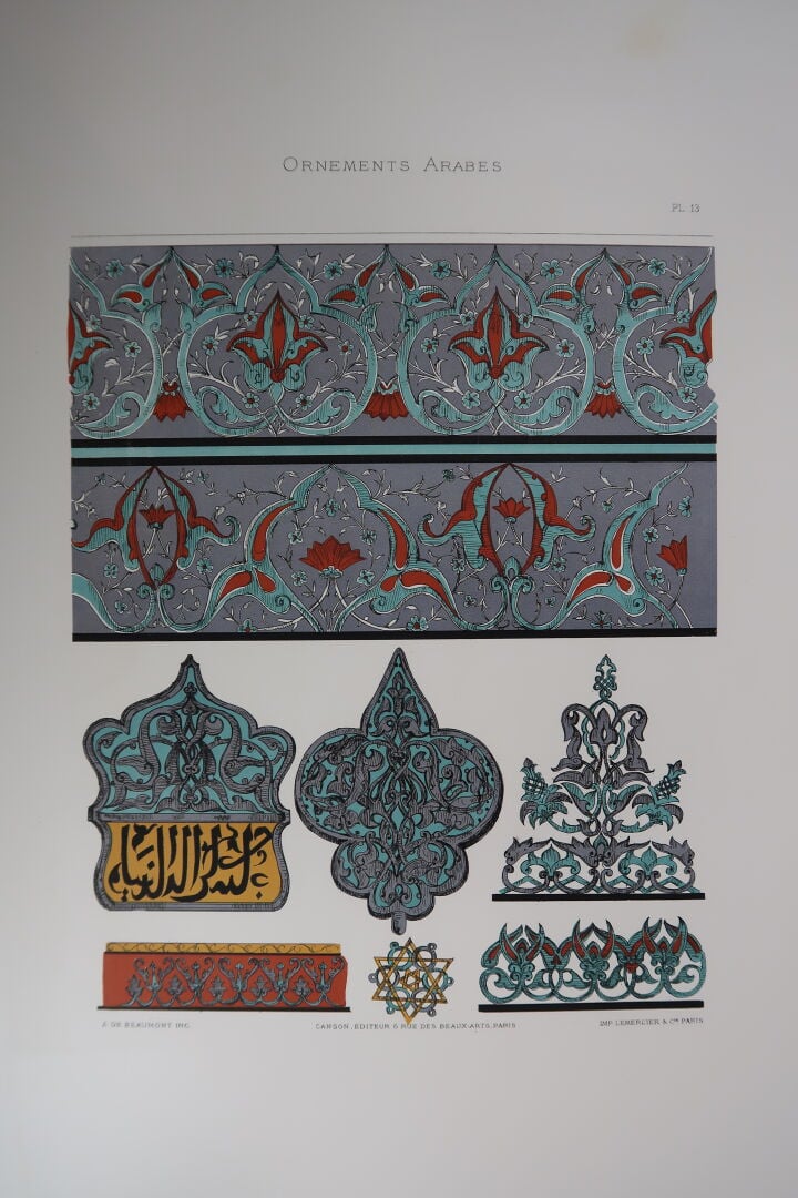 COLLINOT (E.) BEAUMONT (A. de) : - Ornements des Arabes - Recueil de Dessins po…