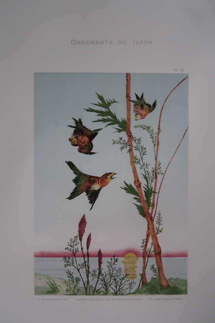 COLLINOT (E.) & BEAUMONT (A. de). - Ornements du japon. - Recueil de Dessins po…