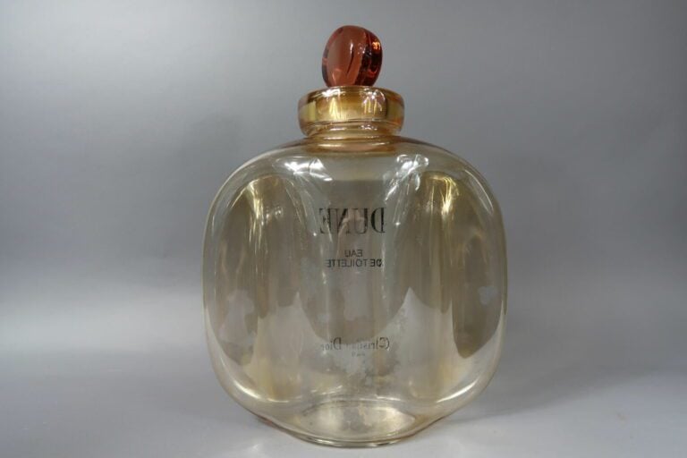 Christian DIOR - Dune, flacon factice géant de décoration, en verre teinté et t…