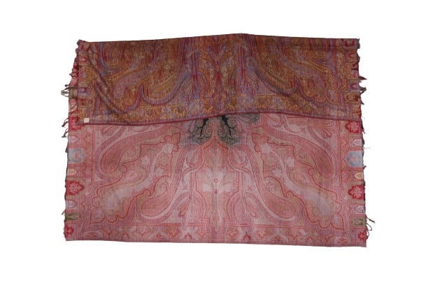 Inde - Grand châle des Indes en cachemire à décor d'arabesques et de motifs Pai…