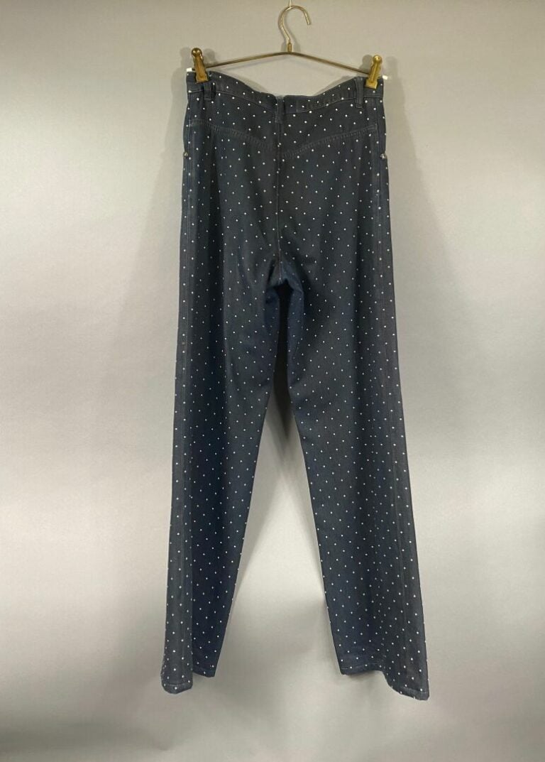 Jean bleu à motifs de pois blanc - Taille 36