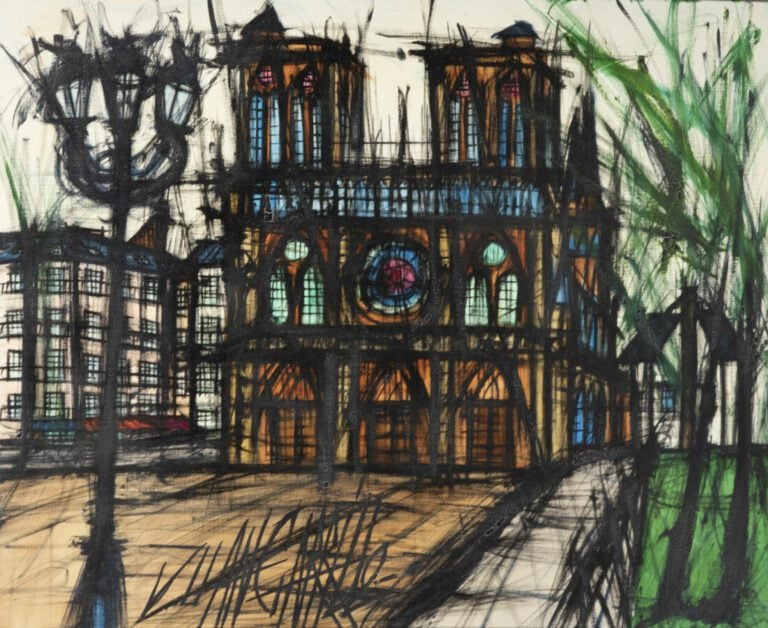 Juan CARRILLO (1937) - Devant Notre-Dame - Huile sur toile, signé en bas vers l…