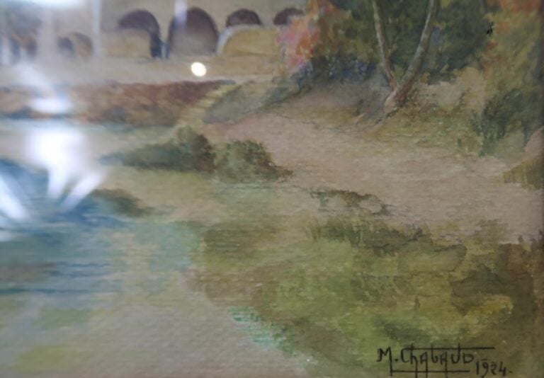 M. CHABAUD ( ?) - Vue de mosquée - Aquarelle sur papier - Signé en bas à droite…