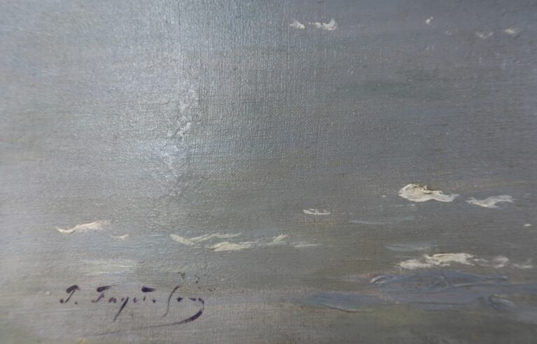 Pierre FAGET-GERMAIN (1890-1961) - Bord de mer en Algérie (?) - Huile sur toile…