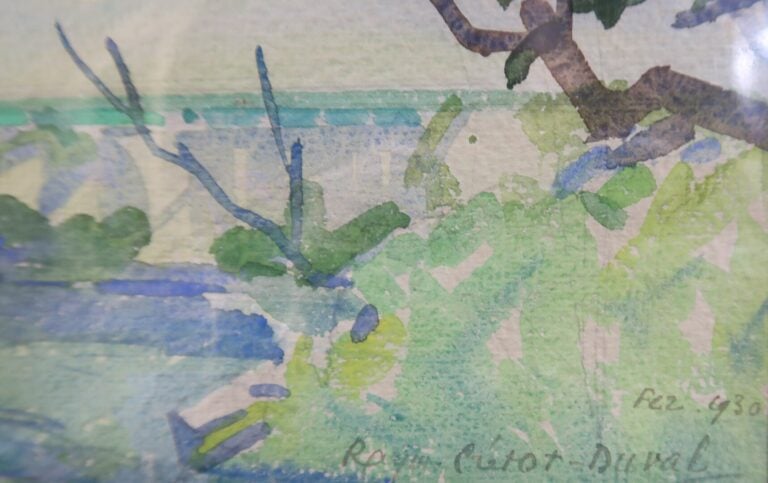 Raymond CRETOT-DUVAL (1895-1986) - Villa à Fez - Aquarelle sur papier - Signée…