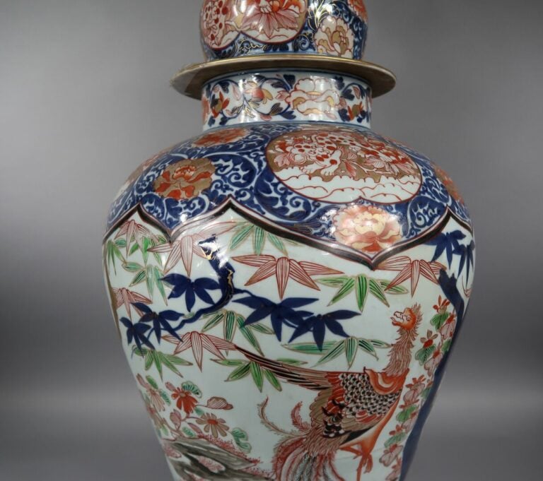 SAMSON - Fin XIXe siècle - Importante potiche couverte en porcelaine décorée en…