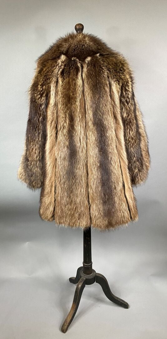 Veste en renard argenté - Taille S/M - Vintage, doublure déchirée, tachée - On…