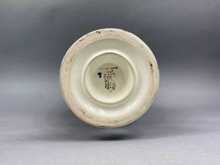 GIEN - Cache pot et vase en faïence polychrome modèle Renaissance - Dimension (…