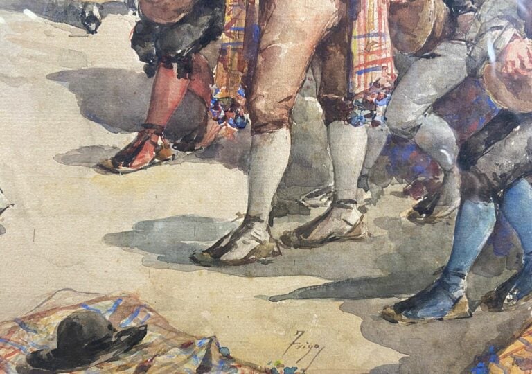 FRIGO (XXe siècle) - Posada de la puerta - Aquarelle sur papier, signé en bas à…