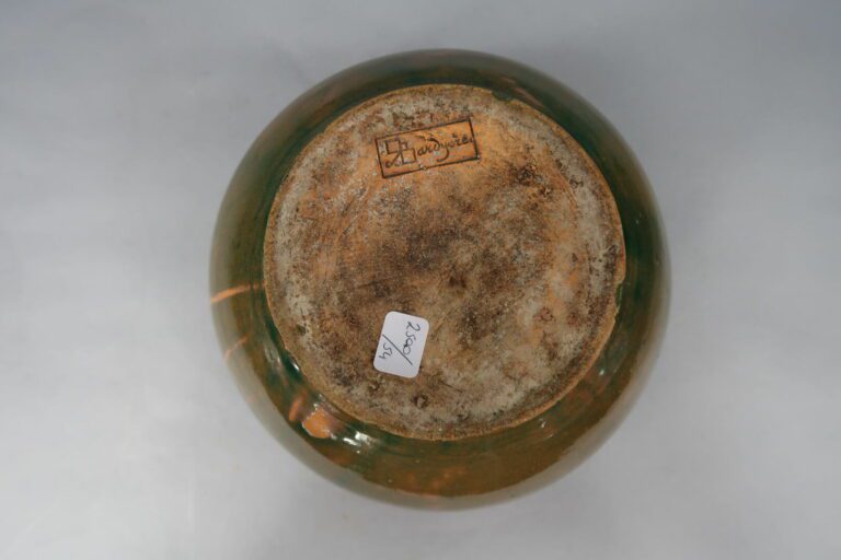 Georges DE BARDYERE (1883-1941) - Vase en céramique de forme boule à glaçure ve…