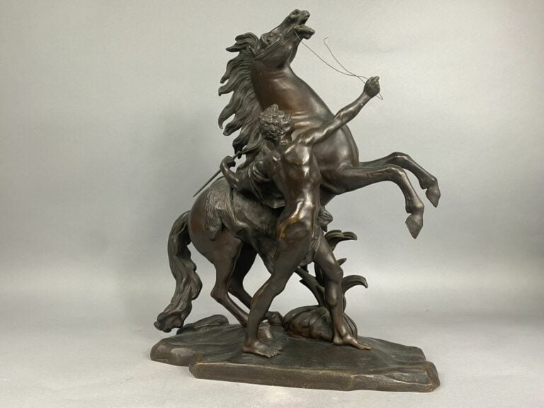 D'après Guillaume COUSTOU (1677-1746) - Cheval de Marly - Epreuve en bronze à p…