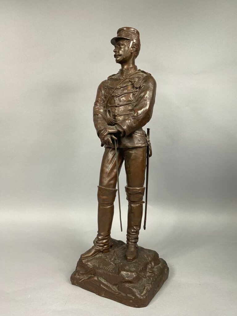 Charles ANFRIE (1833-1905) - "On veille" - Epreuve en bronze à patine brune - S…