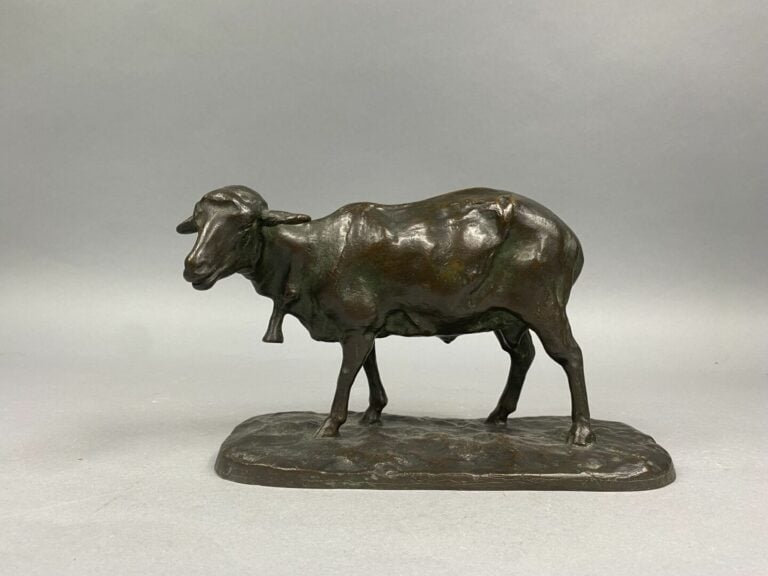 Epreuve en bronze à patine brune représentant une brebis - 15 x 24 x 10.5 cm
