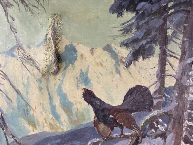 Georges Peter SOHUPP (XXe siècle) - Paysage de montagne - Huile sur toile, siig…