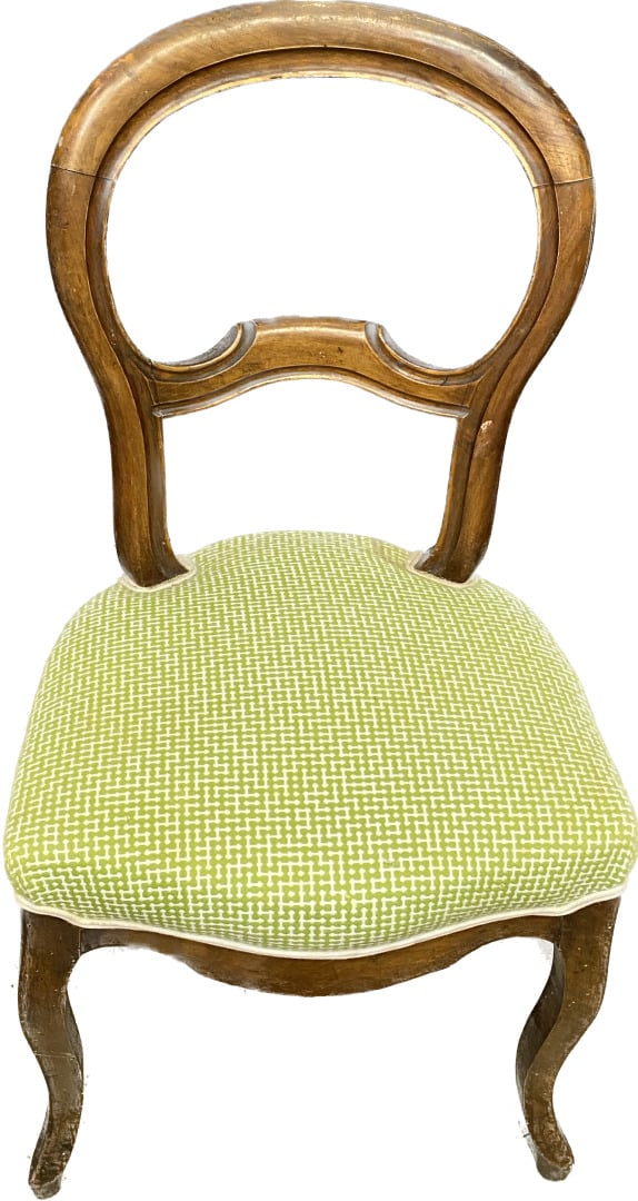 Table ronde en noyer à plateau portefeuille posant sur quatre pieds gainés bagu…