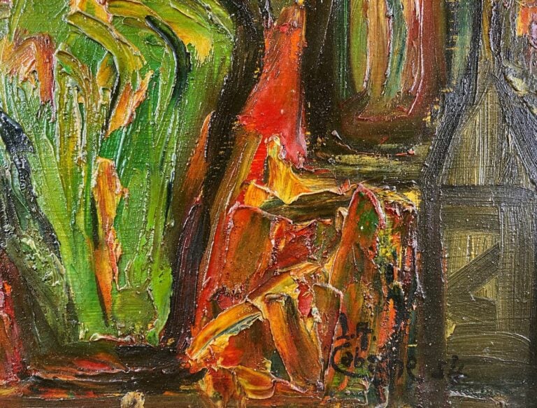 CABANE (XXe siècle) - Vase de fleurs - Huile sur isorel signé - 65 x 46 cm - -…
