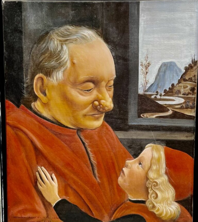 D'après Domenico GHIRLANDAIO - Portrait d'un vieillard et d'un jeune garçon - T…