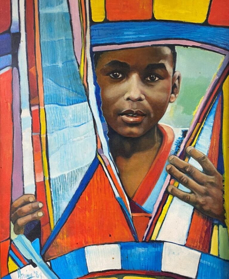 HERING (XXe siècle) - Jeune enfant - Huile sur toile signée en bas à gauche et…