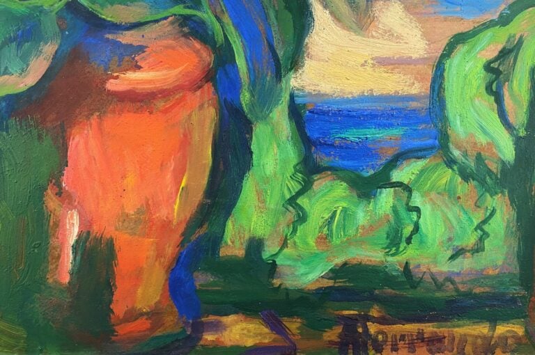 HERRANDO (XXe siècle) - Vase de fleurs - Huile sur carton, signé en bas à droit…