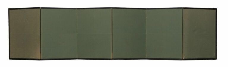 Petit paravent à 6 panneaux à peinture continue dépeignant différents aspects d…