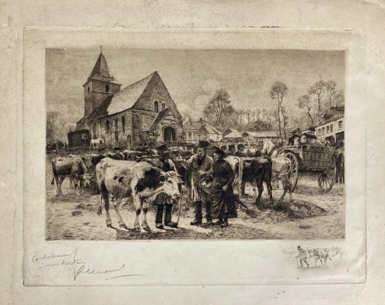 Lot comprenant gravures, aquarelles, dessins, lithographies, impressions, etc