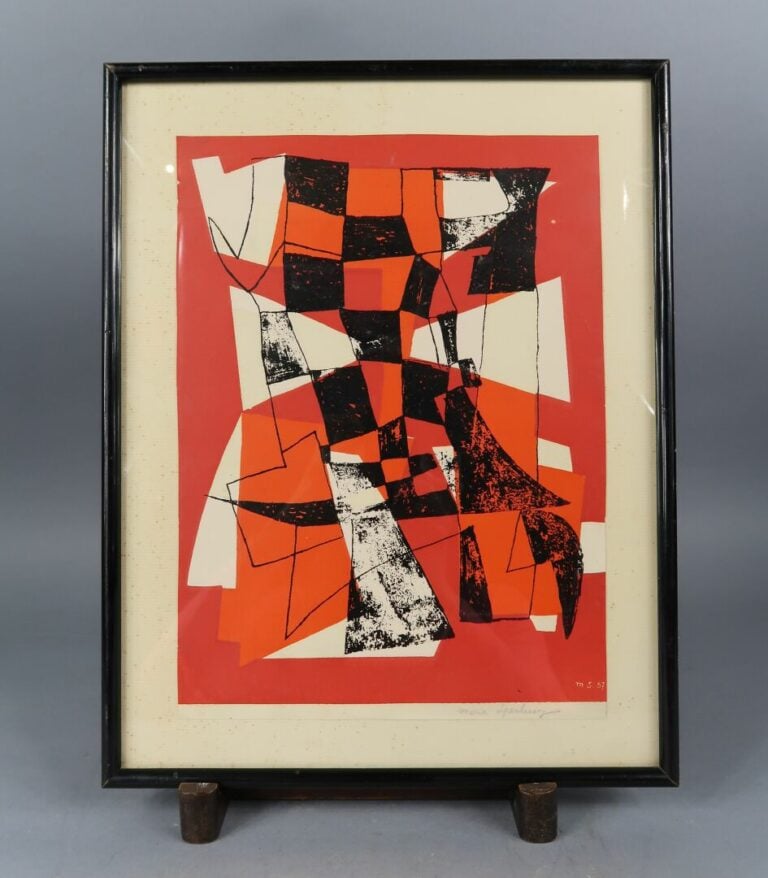 Jean Marie GOUTTIN (1922-1987) - Portrait de clown - Feutre sur papier - Signé…