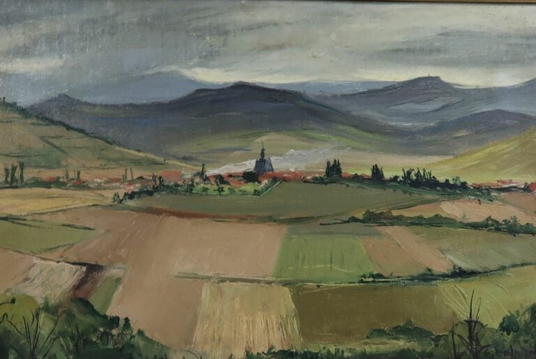 G. BOHMITIR ? (XXe siècle) - Paysage de campagne - Huile sur panneau - Signé en…
