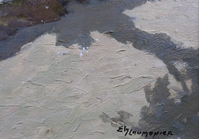 Ely LAUMONIER (XXe siècle) - Paysage de campagne - Huile sur toile - Signée en…