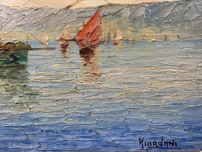 Italo GIORDANI (1882-1956) - Martigues - Huile sur panneau, signé en bas à droi…