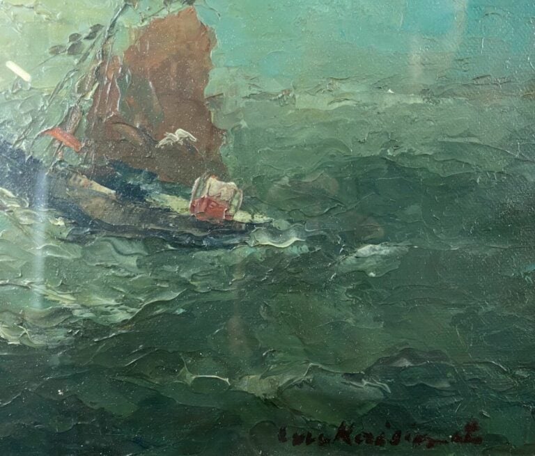Ecole du XXe siècle - Voilier - Huile sur panneau - 22.5 x 32 cm