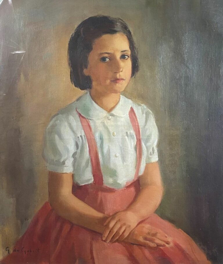J. HOTE (XXe siècle) - Jeune fille - Pastel sur papier - Signé en bas à gauche…