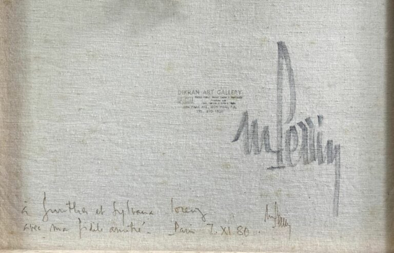 Michel PERRIN (XXe siècle) - Paysage enneigé - Huile sur toile - 41 x 51 cm