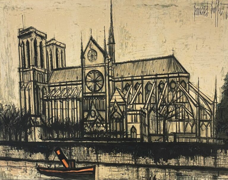 D'après BERNARD BUFFET - Notre-Dame - Impression sur toile - 94 x 122 cm