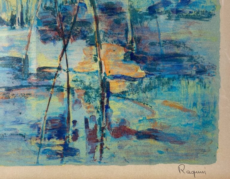 RAQUIN (XXe siècle) - Suite de quatre lithographies - Toutes signées et certain…