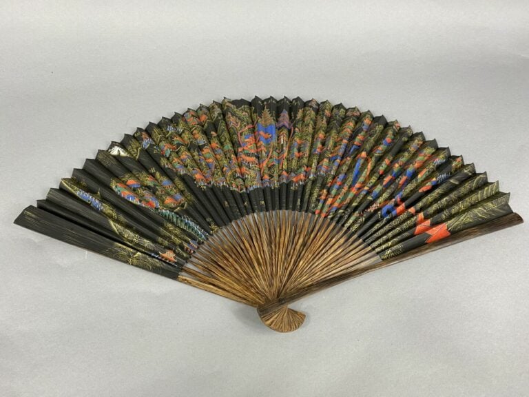 Asie - Lot d'objets asiatiques comprenant une boîte en bois à décor d'incrustat…