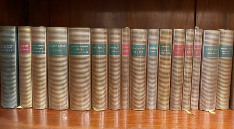Lot de volumes de La Pléiade comprenant environ 55 volumes dont André Gide, E.A…