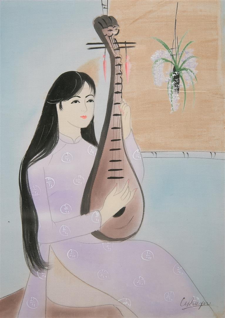 LOT DE QUATRE (4) PEINTURES - Vietnam / Indochine / Chine, XXe siècle - Il comp…