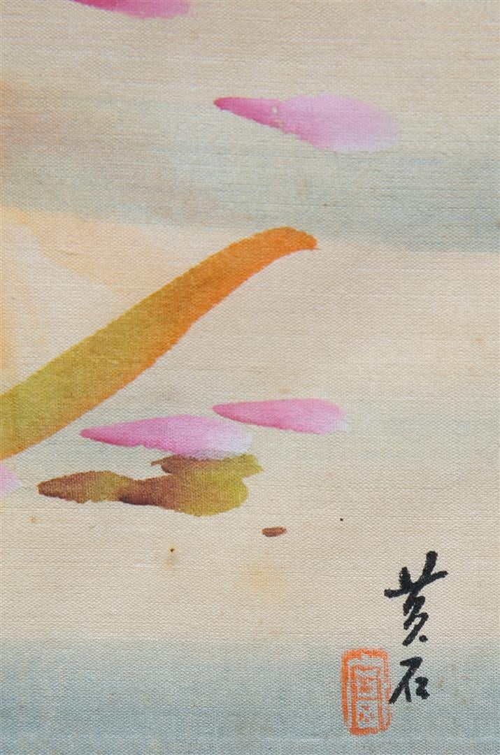 ECOLES CHINOISES (XXe siècle) - Le dragon et Les poissons rouges - Lot de deux…
