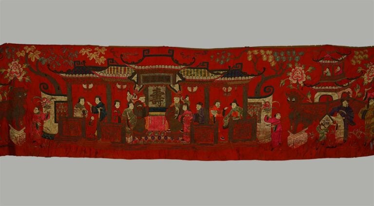 GRAND(E) SUPENSION / PAREMENT D'AUTEL TAOISTE - Chine, Fin de la Dynastie Qing,…