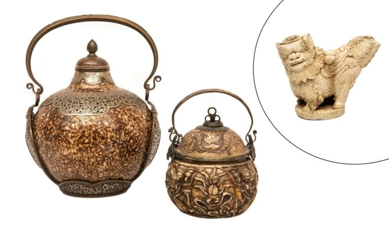 LOT DE TROIS (3) OBJETS - Vietnam, XIXe et XX siècle - Il comprend : - > 1 pipe…