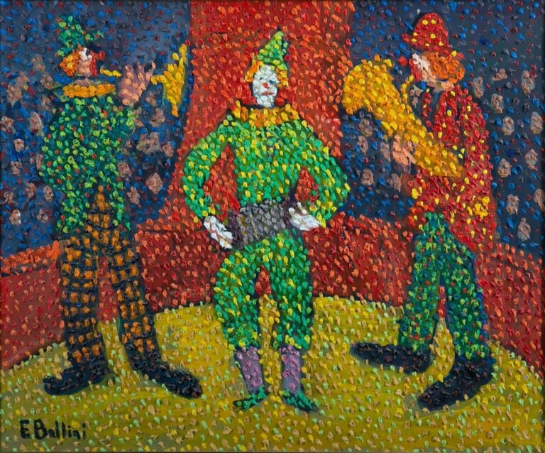 Emmanuel BELLINI (1904-1989). - Les Clowns musiciens - Huile sur toile, signée…