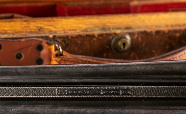 Fusil de chasse à canons juxtaposés, L. CHOBERT, rue LAFAYETTE.