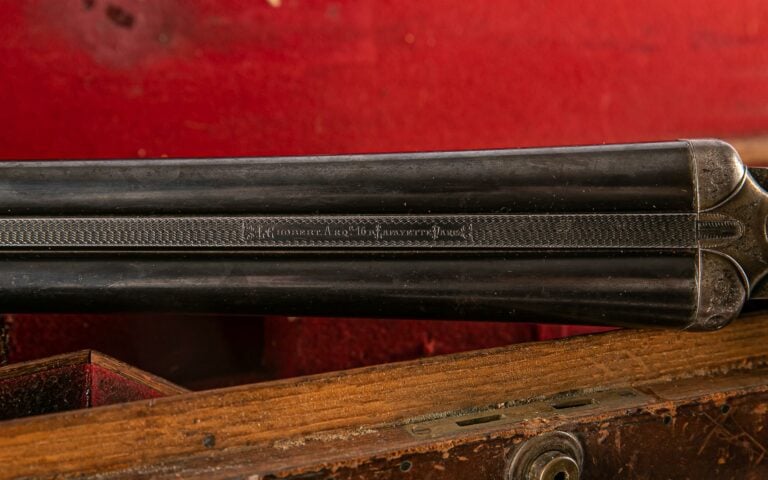 Fusil de chasse à canons juxtaposés, L. CHOBERT, rue LAFAYETTE.