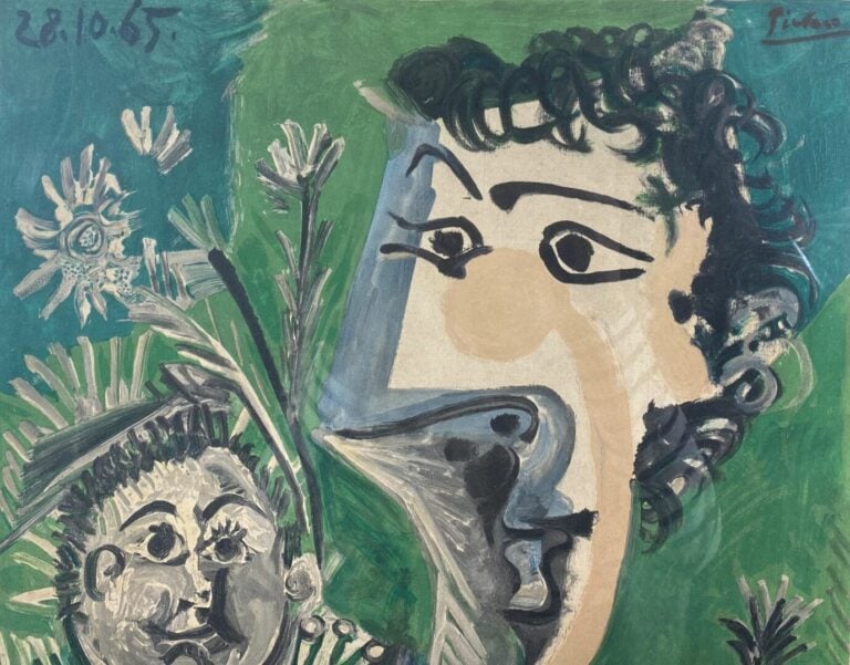 D'après Pablo PICASSO (1881-1973) - Femme et enfant - Lithographie, numérotée 3…