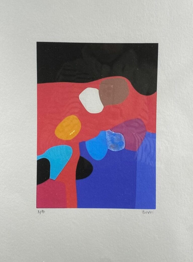 Alberto BURRI (1915-1995), d'après - Composition - Sérigraphie - Signée en bas…