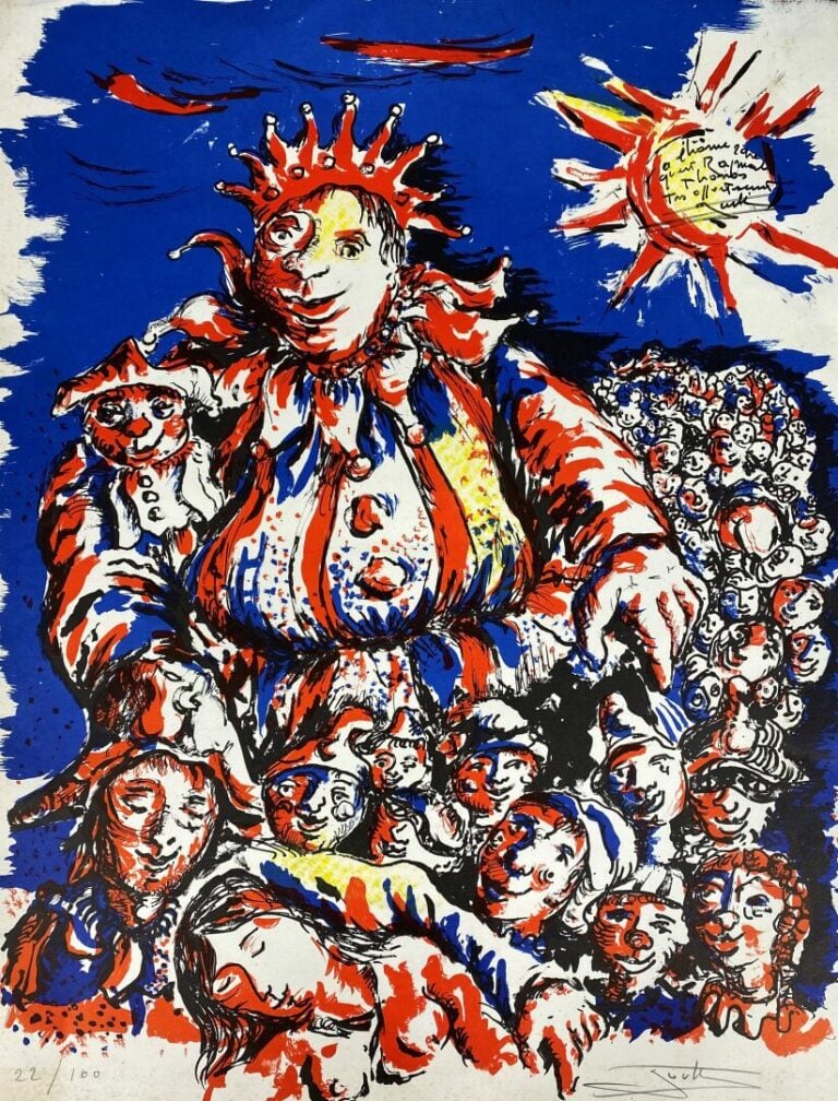 Jean Marie GOUTTIN (1922-1987) - Le Carnaval - Lithographie - Signée en bas à d…