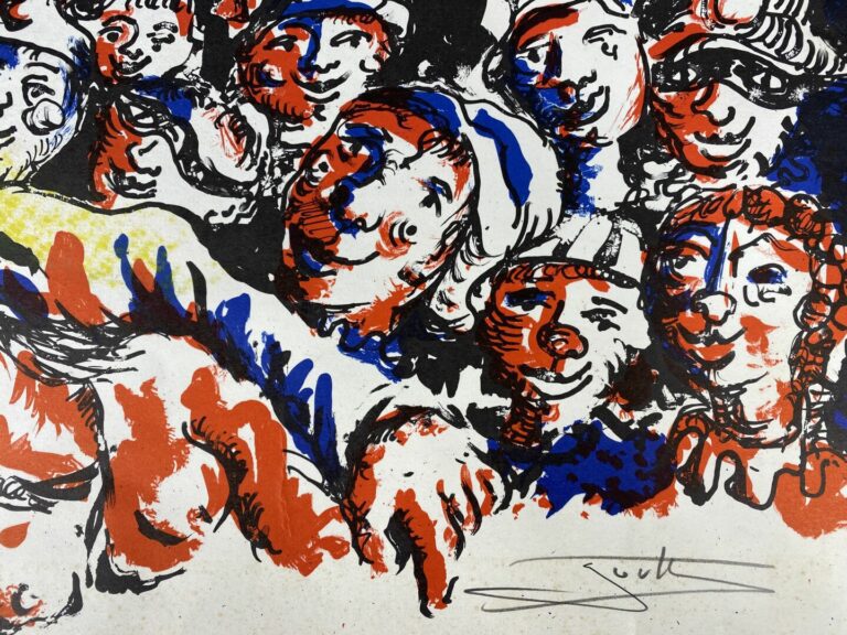 Jean Marie GOUTTIN (1922-1987) - Le Carnaval - Lithographie - Signée en bas à d…