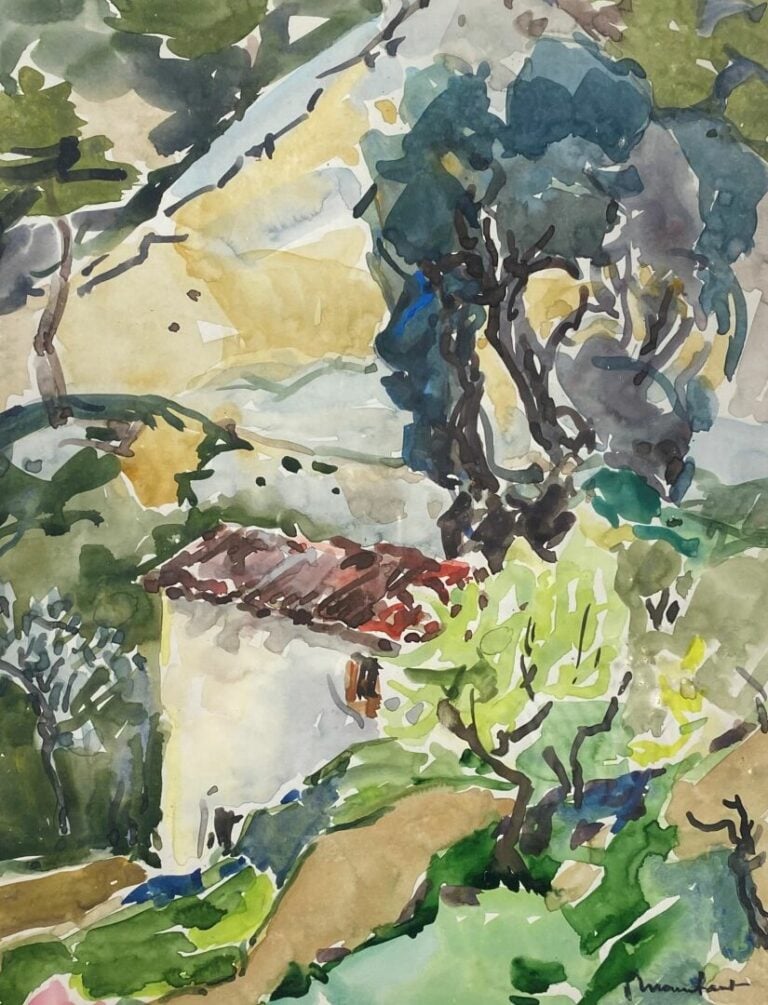Robert MAUCHANT (1893-1970) - Bouquet de fleurs - Aquarelle signée en bas à dro…